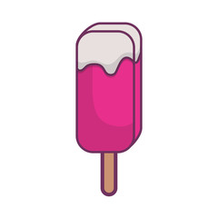 ice cream bar icon over white background vector illustration