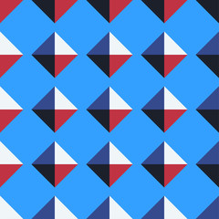 Seamless vector pattern with colorful 3d rhombuses