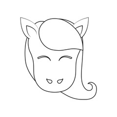 magical unicorn icon over white background vector illustration