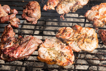 Grilling meats