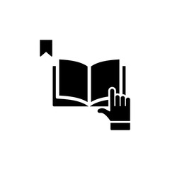 reading instruction icon simple black