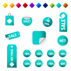 Sale and promotion tag collection Vector illustration eps 10