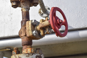 Shut-off valves on the high-pressure well flowing equipment. Oil equipment