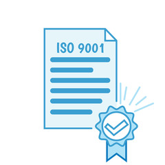 Fototapeta na wymiar ISO 9001. Certificate 