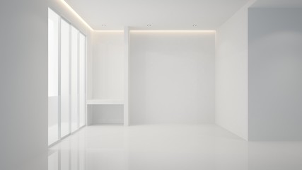 Fototapeta premium interior empty 3D rendering wall white