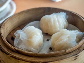 Fototapeta na wymiar Chinese dumpling as breakfast or lunch