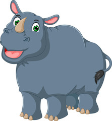 funny rhino cartoon smile