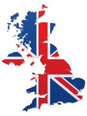 Fototapeta na wymiar UK Flag Map