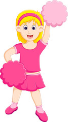 Beauty cheerleading cartoon standing