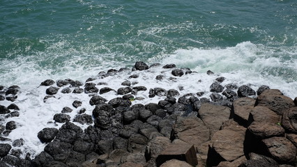 The Sea cliff of Stone Plates in Phu Yen province, Vietnam. A seashore area of uniformly basalt...