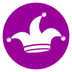 jester hat circle icon