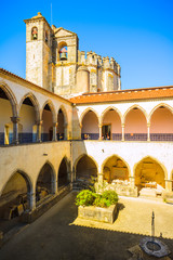 Obraz premium The Monastery of the Order of Christ is the main attraction of the city of Tomar. Santarem District. Portugal.