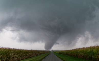 EF-2 Tormado Crossing Road near Homer, IL