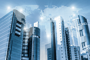 Obraz premium International business partnership. Mixed media