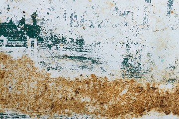 Blue painted metal with rust texture