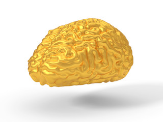 conceptual simple brain design. 3d illustration.