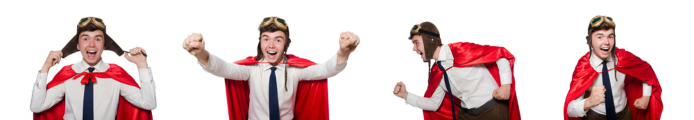 Funny hero isolated on the white
