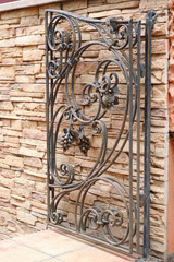 Wrought-iron fences and hedges