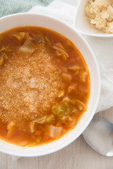 キヌアの入ったミネストローネ