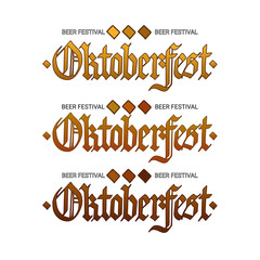 Oktoberfest Beer Festival Holiday Decoration Banner Flat Vector Illustration