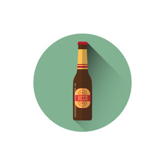 Beer Bottle Icon Oktoberfest Festival Holiday Concept