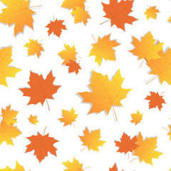 Naklejka na ściany i meble Yellow Wheat Spike Seamless Pattern Autumn Harvest Decoration Banner Vector Illustration