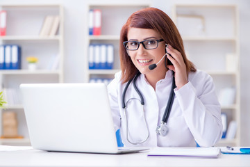 Woman doctor in telemedicine concept