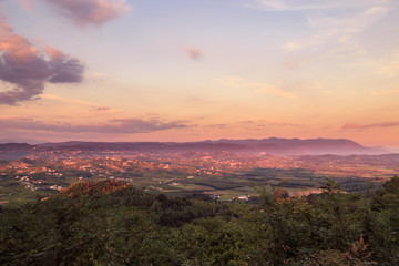 sunset at the village