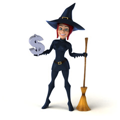 Sexy witch - 3D Illustration