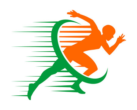 recommend clip art: runner athlete sports silhouette icon vector