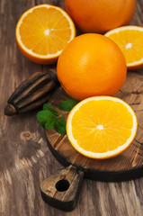 Fresh oranges fruits
