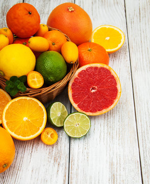 Fresh citrus fruits