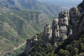 Fototapeta na wymiar Montserrat in a sunny day