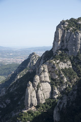 A cross on the top of Montserrat i