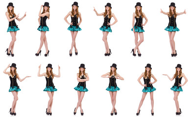 Young woman isolated on white