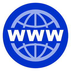 web circle blue icon