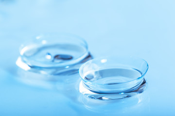 Contact lenses with water drops
