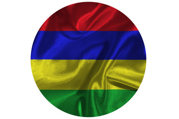 Mauritius national flag 3D illustration symbol.