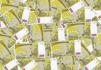 200 euro cash background money. financial concept