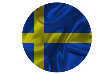 Sweden national flag 3D illustration symbol. 