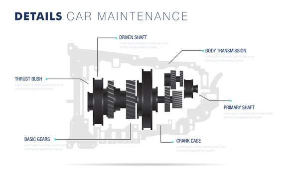 Auto Service. Line Composition.  Machine  Technology Operations. Diagnostics Machine Centre. Car Maintenance. Awesome Details Really Style. Automobile Engine Pictogram And Icons For Web.