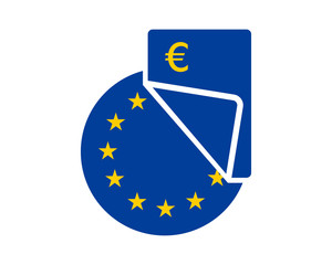 blue file document euro currency