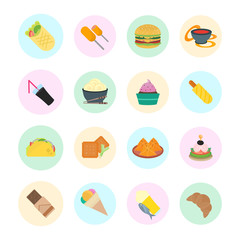 Set Vector Illustration of Fast Food