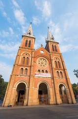 Fototapeta na wymiar Saigon Notre Dame Basilica on Tet, Vietnam