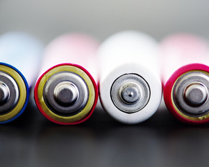 Pile of alkaline battery background