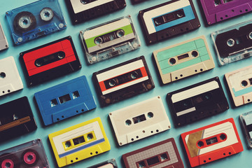Cassette tape vintage style collection