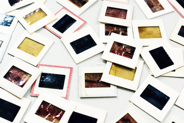 Retro 35mm analog film slide artistic
