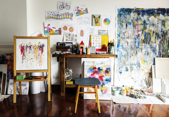 Artist artworks in the workplace hobby pastime