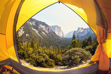 Camping at Yosemite National Park, California, USA