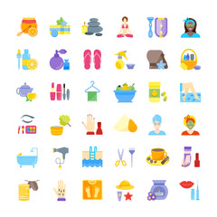 Set of Health and Beauty Elements